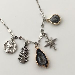 Silver Travel the World Dainty Charm Necklace